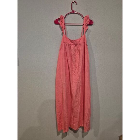 Show Me Your Mumu Women's Oasis Ruffle Flamingo Pink Maxi Sundress Size M - Picture 1 of 5